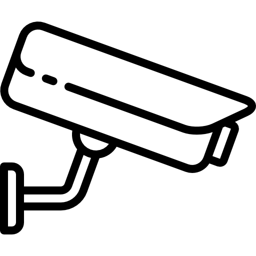 Icono de cámara de videovigilancia 24 horas